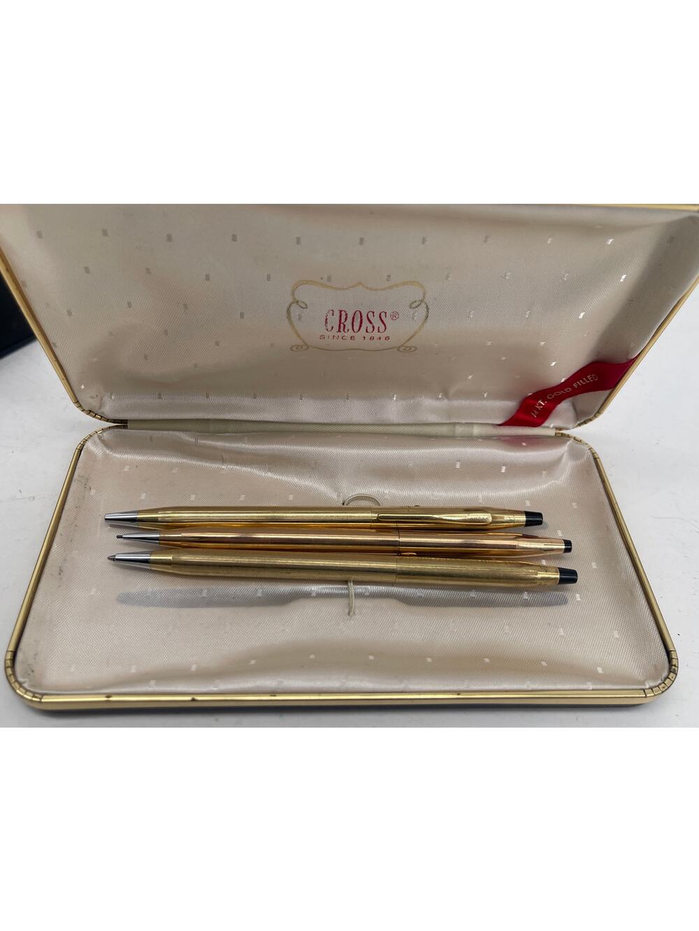 Lot of 3 cross 1/20 14k 12k 10k gold filled pen pencil